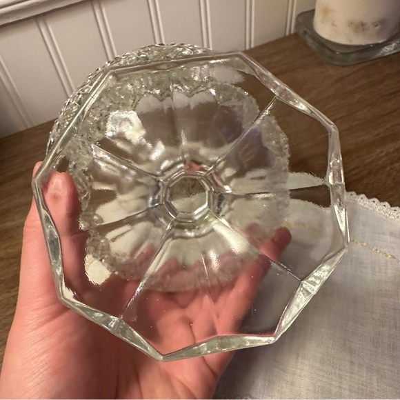 Vintage US Glass 4" Shoshone Clear Open Stemmed Jelly Dish Pressed Glass EAPG - Picture 3 of 7